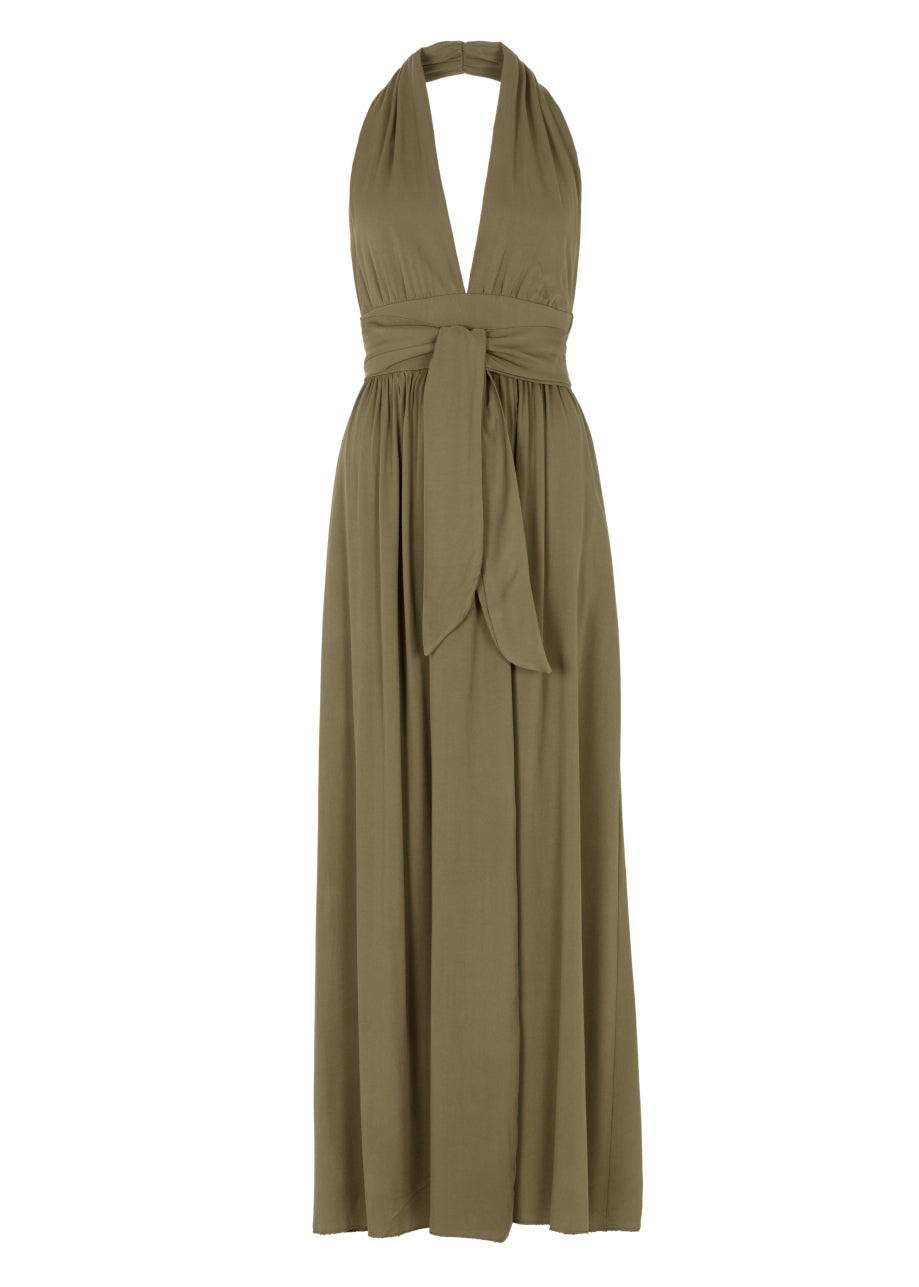 Dress Dominic Maxi Oil Green