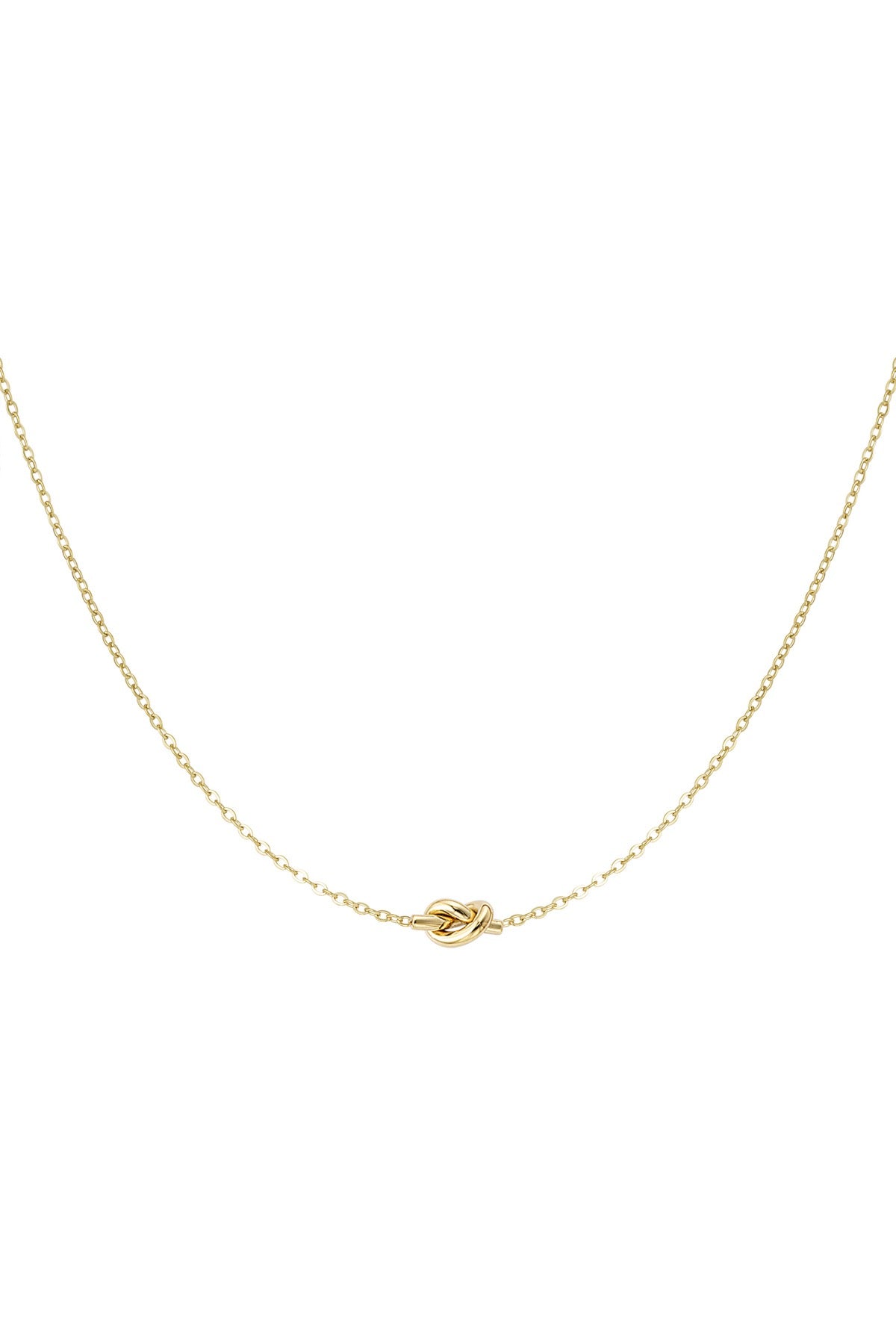 Eenvoudige ketting met knoop Goudkleurig
