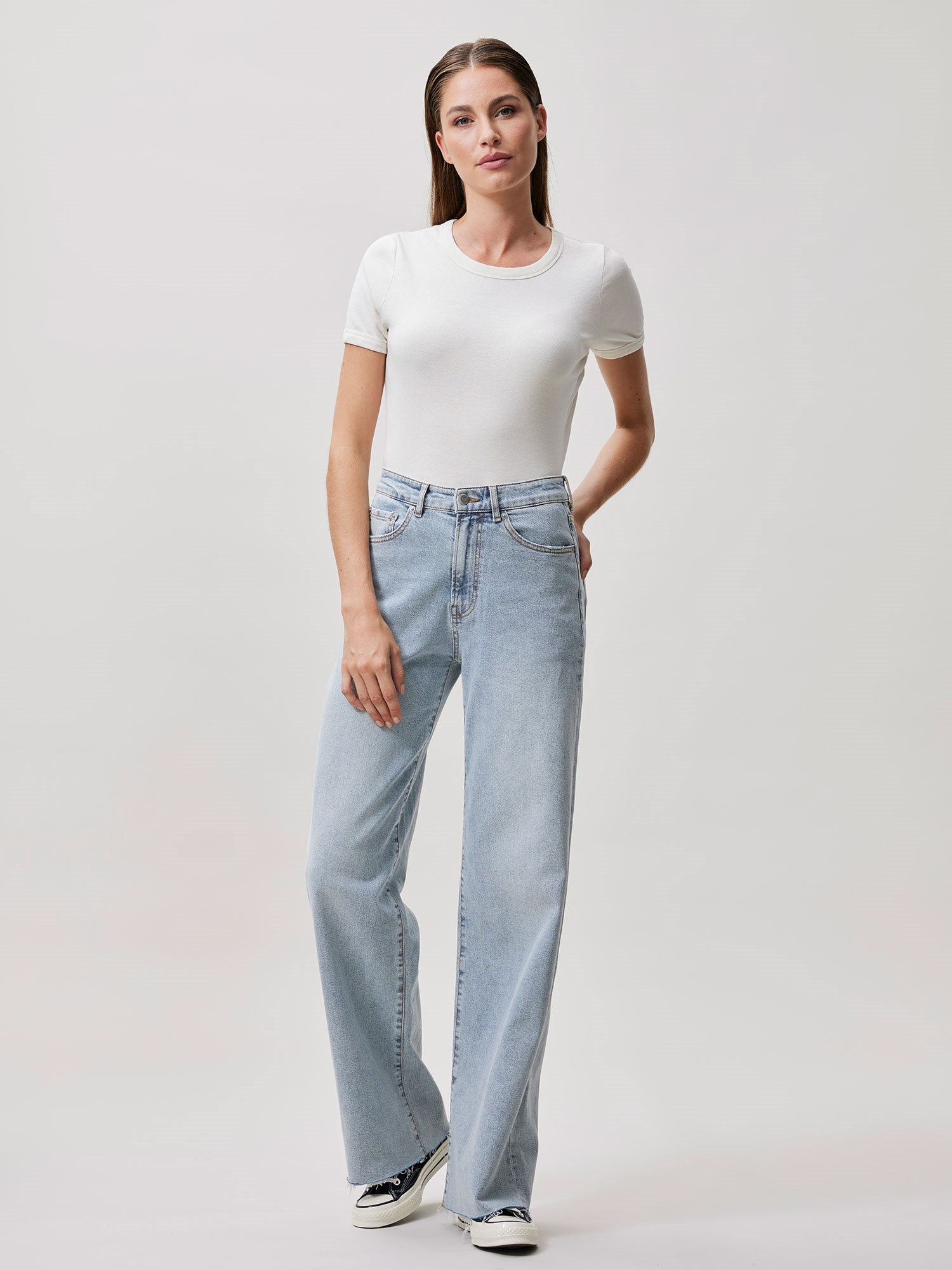 Loose Fit Jeans Blauw
