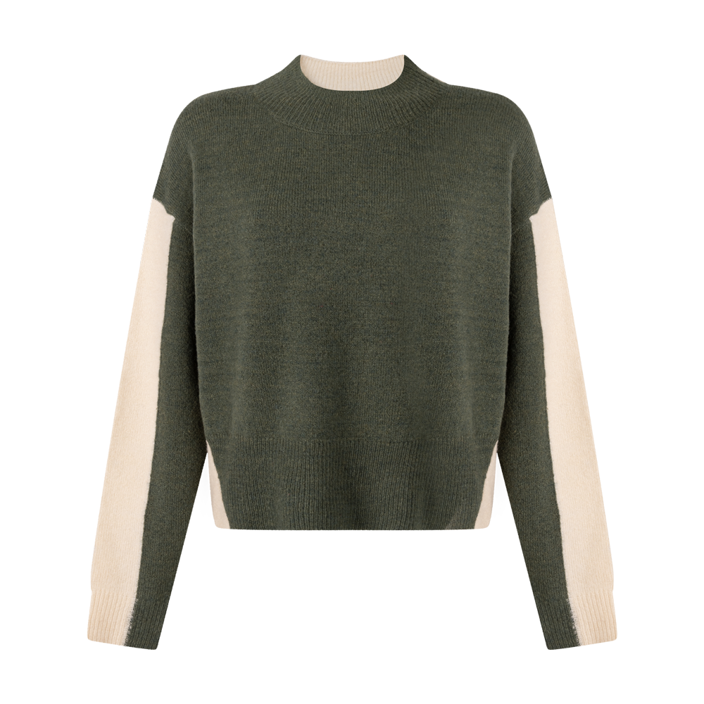 Emily knitted pull l/s Dark moss