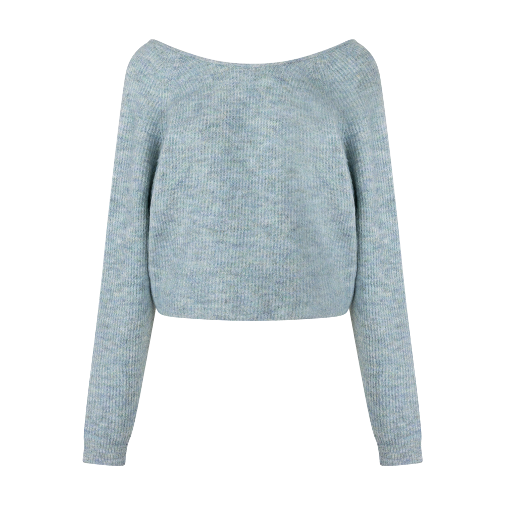 Adea gebreide trui l/m Blue heaven melee