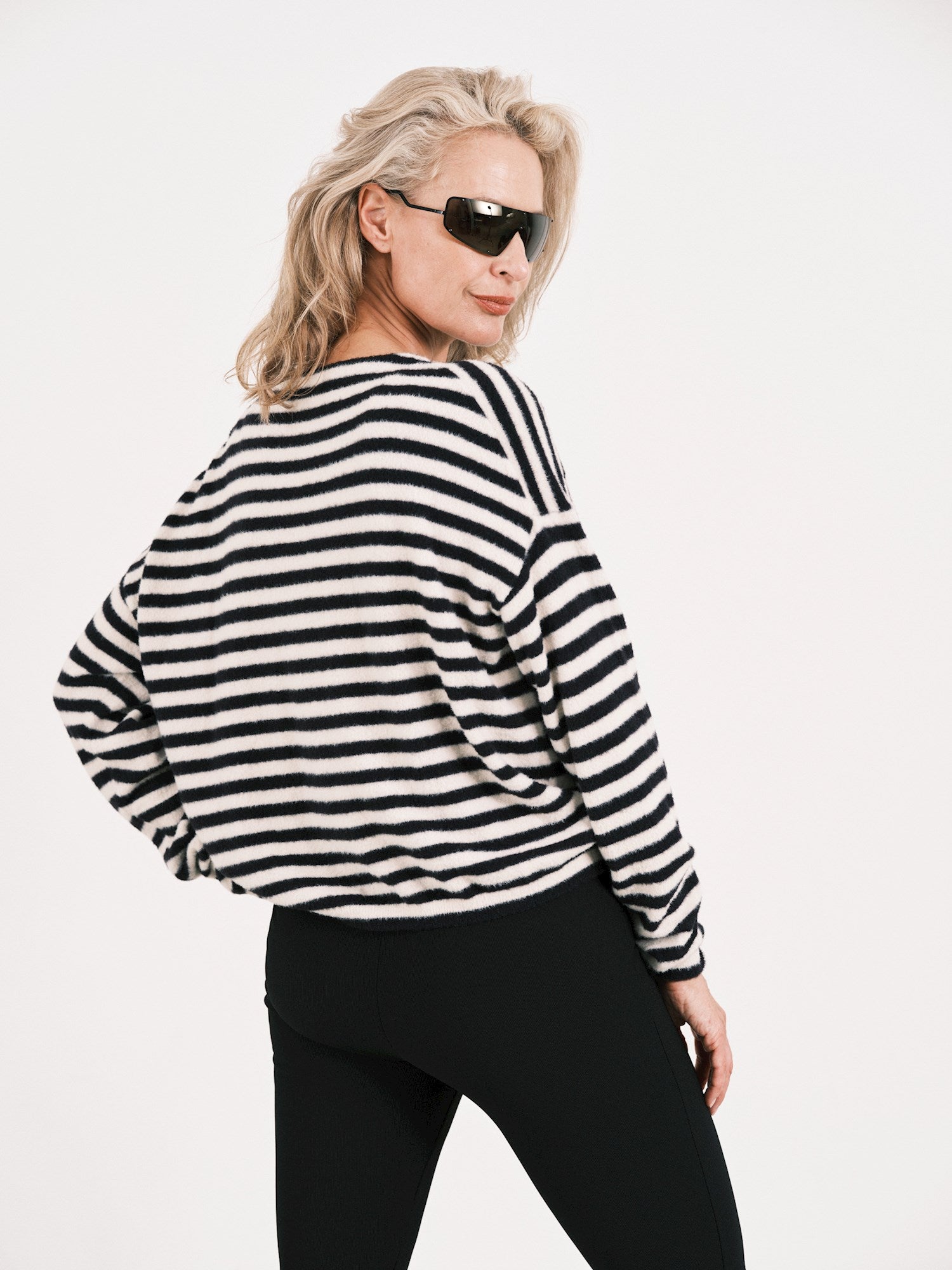 Trui Soft stripe Zwart
