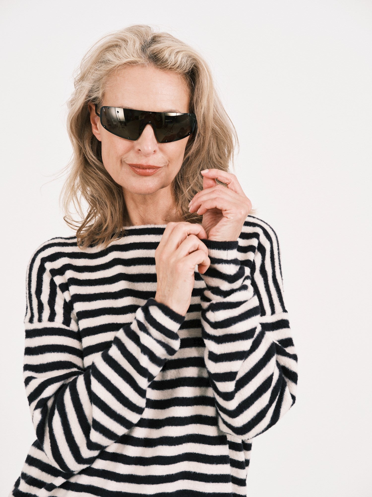 Trui Soft stripe Zwart