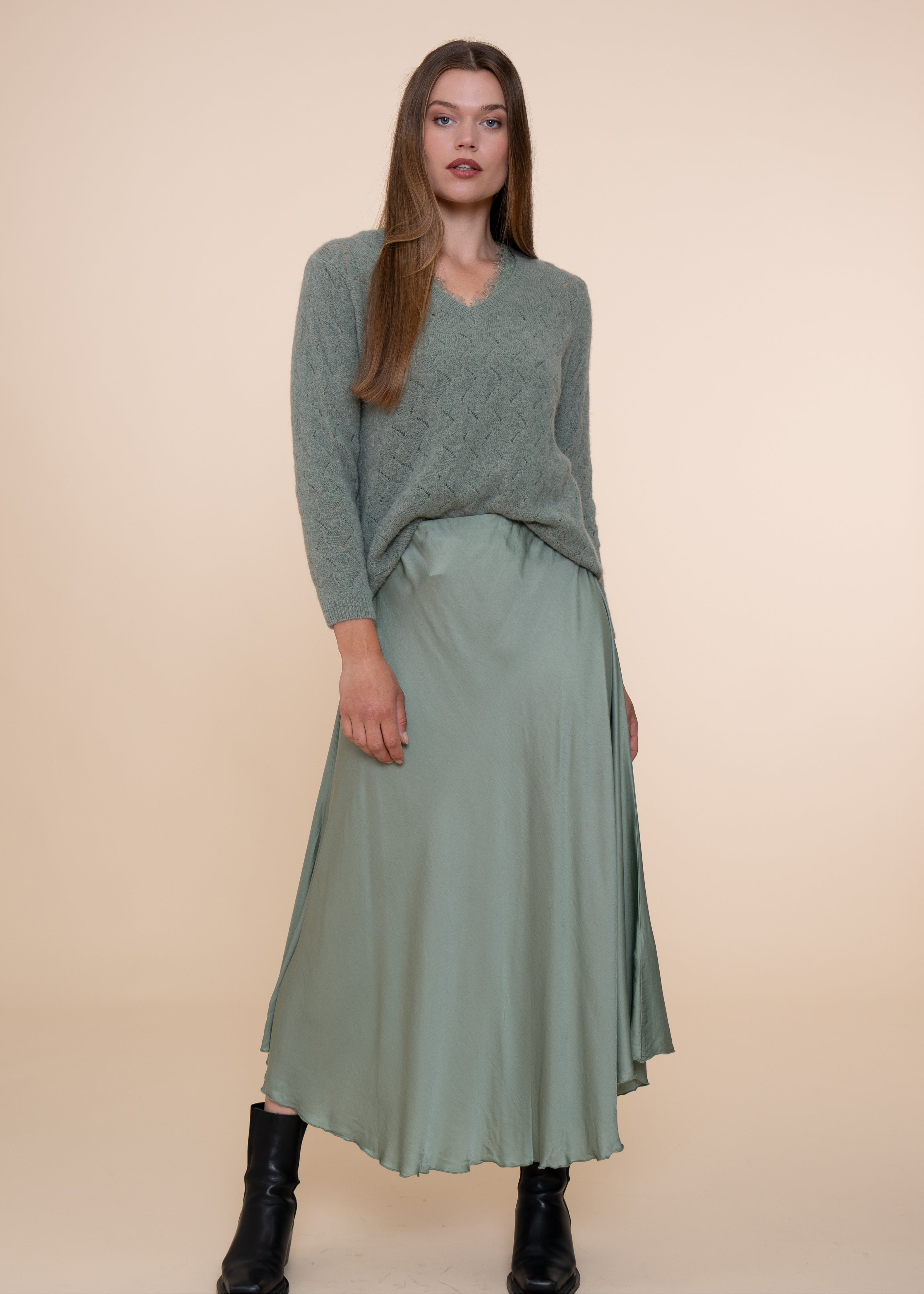 Platte steen groen