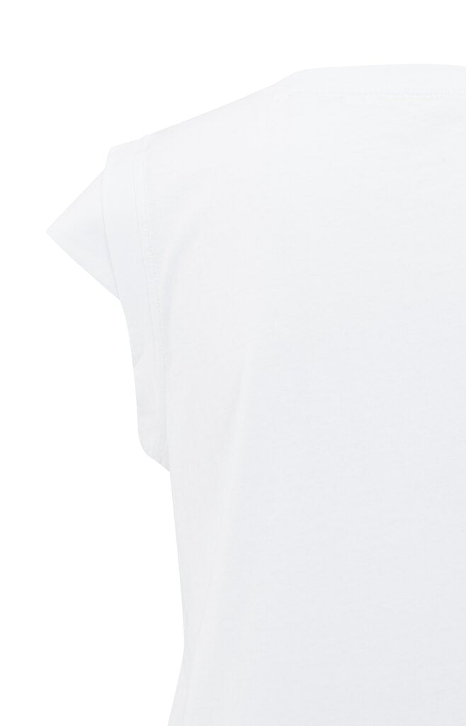 Ärmelloses Oberteil mit Detail am Ärmelansatz Pure White