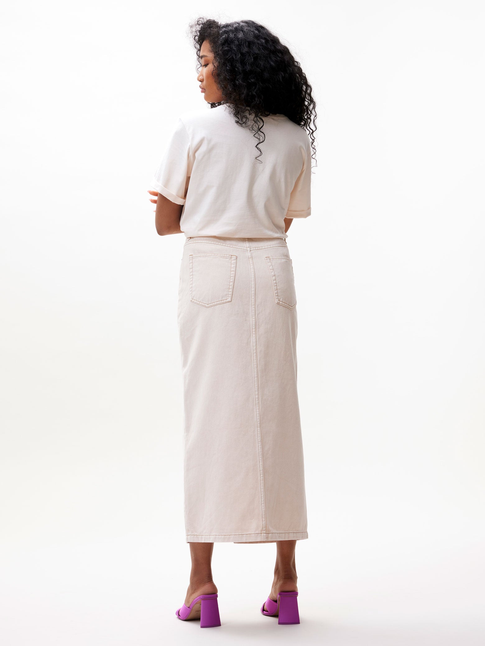 Midi-jeansrok Washed Moonlight