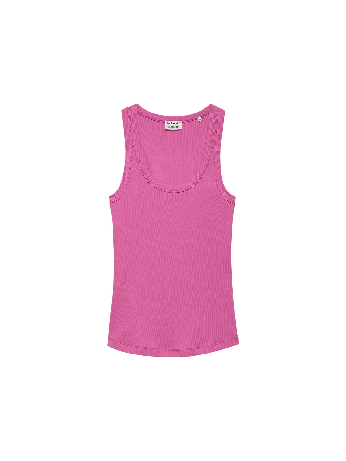 Scoop neck rib singlet Super Pink