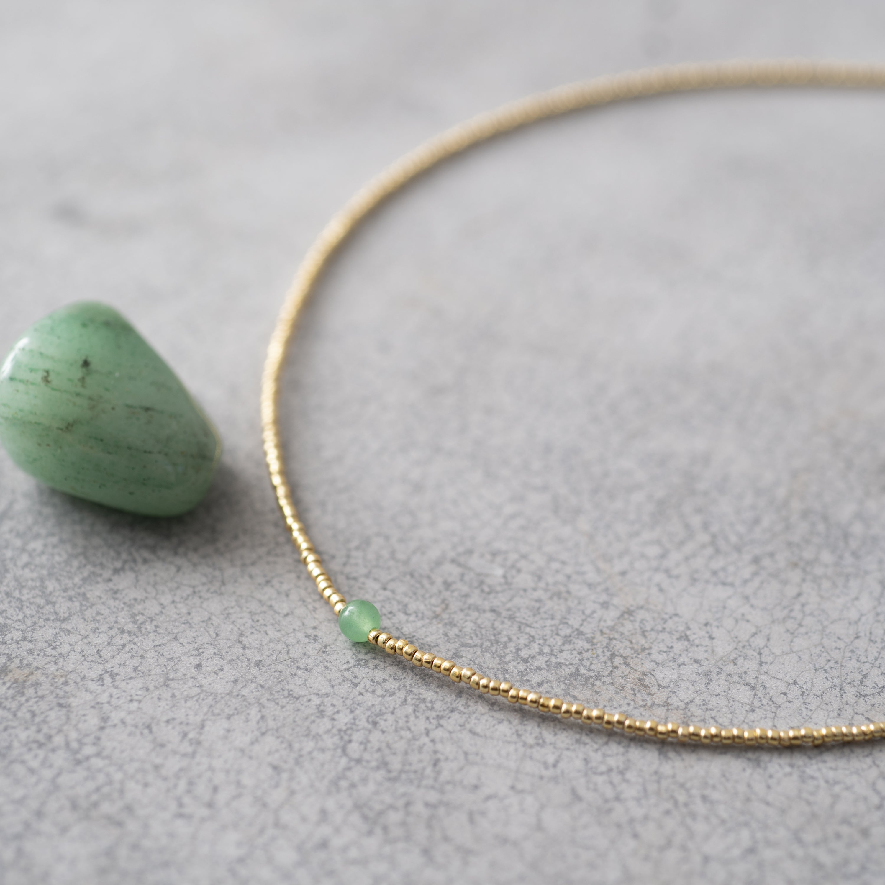Flora Aventurijn Gouden Ketting