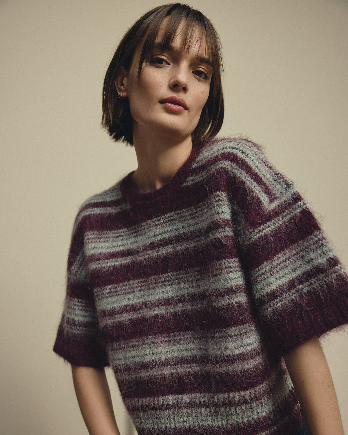 MSCHLycie 2/4 Pullover STP P Purple H Grey