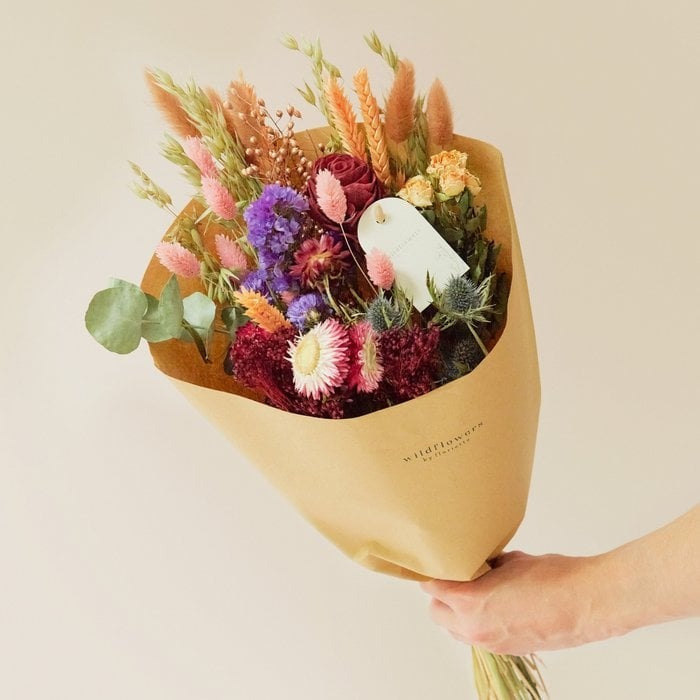Droogbloemen - Veldboeket Bourgogne (groot)