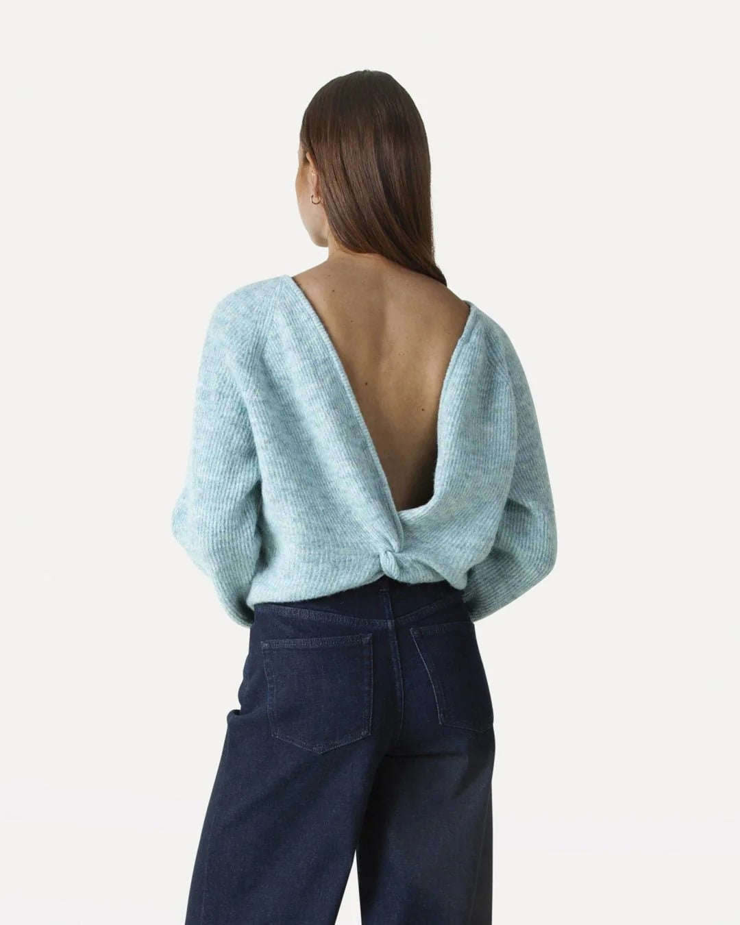 Adea knitted pull l/s Blue heaven melee