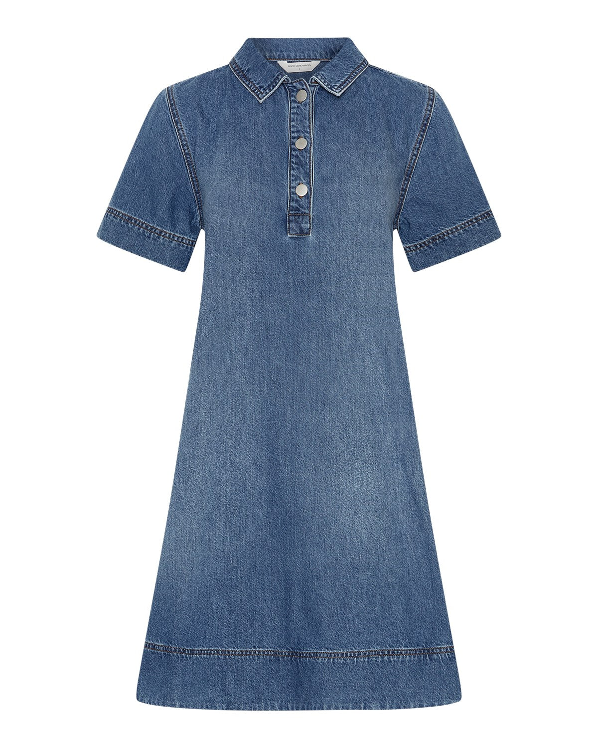 MSCHTuro Alena 2/4 Jurk Mid Blue Wash