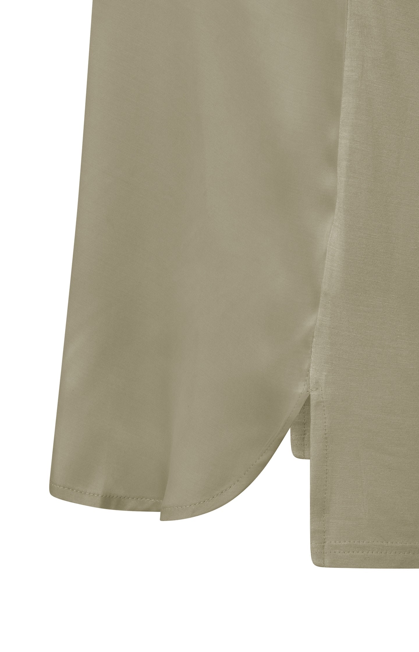 Mouwloze top met ronde hals van gemengde materialen Winter Twig Beige