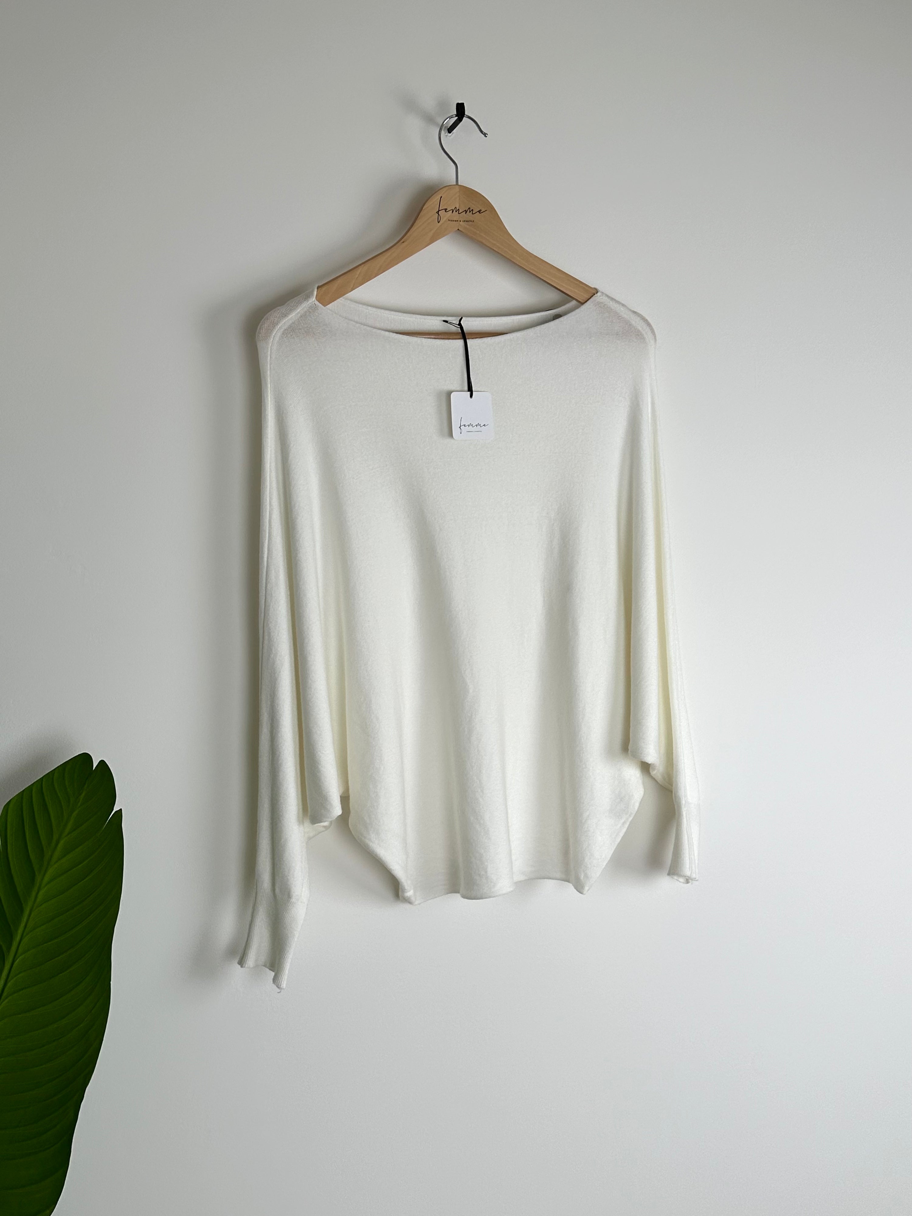 Trui vlinder off-white (one size)