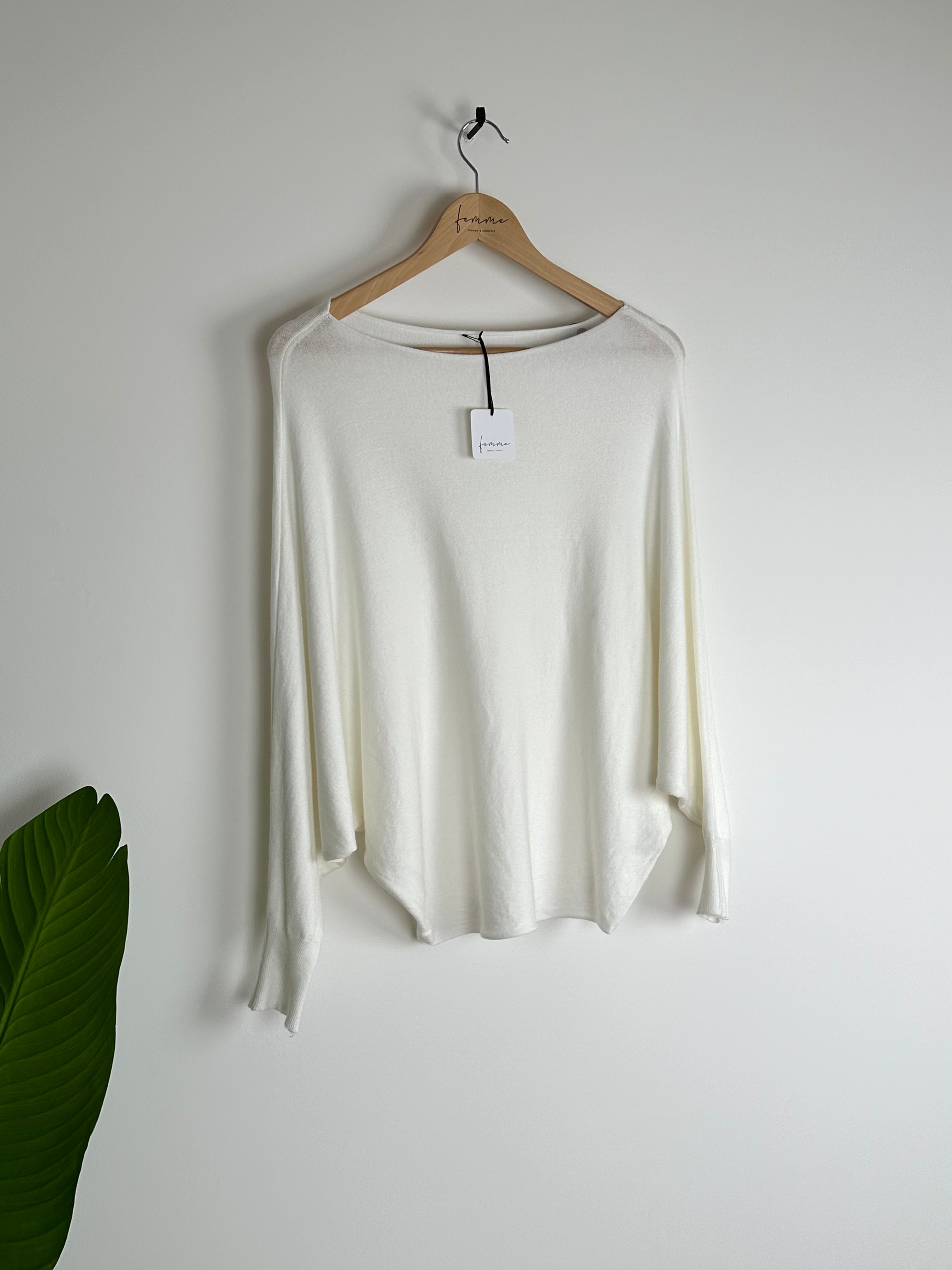 Pullover Schmetterling Off White (one size)