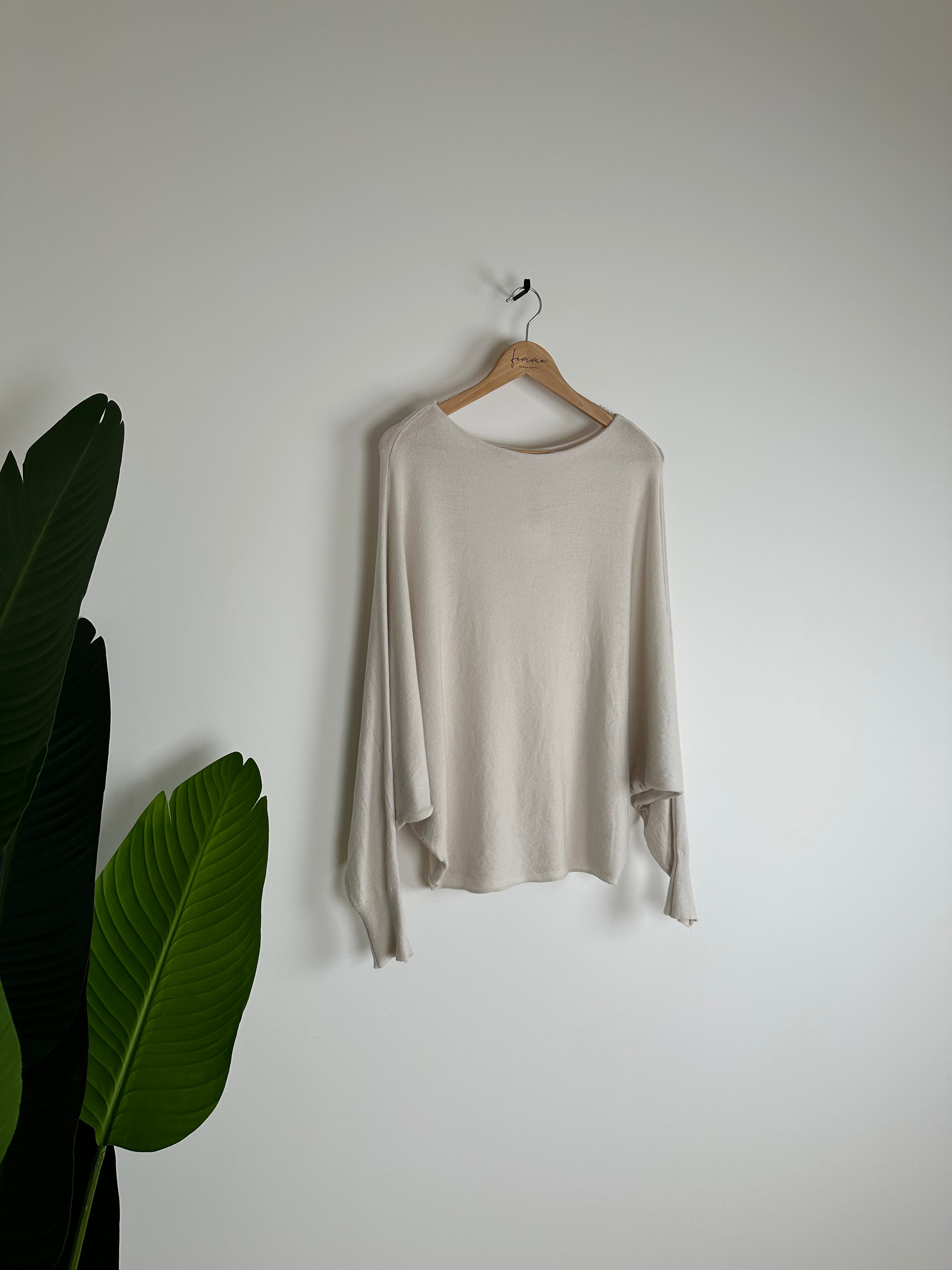 Pullover Schmetterling Oatmeal (one size)