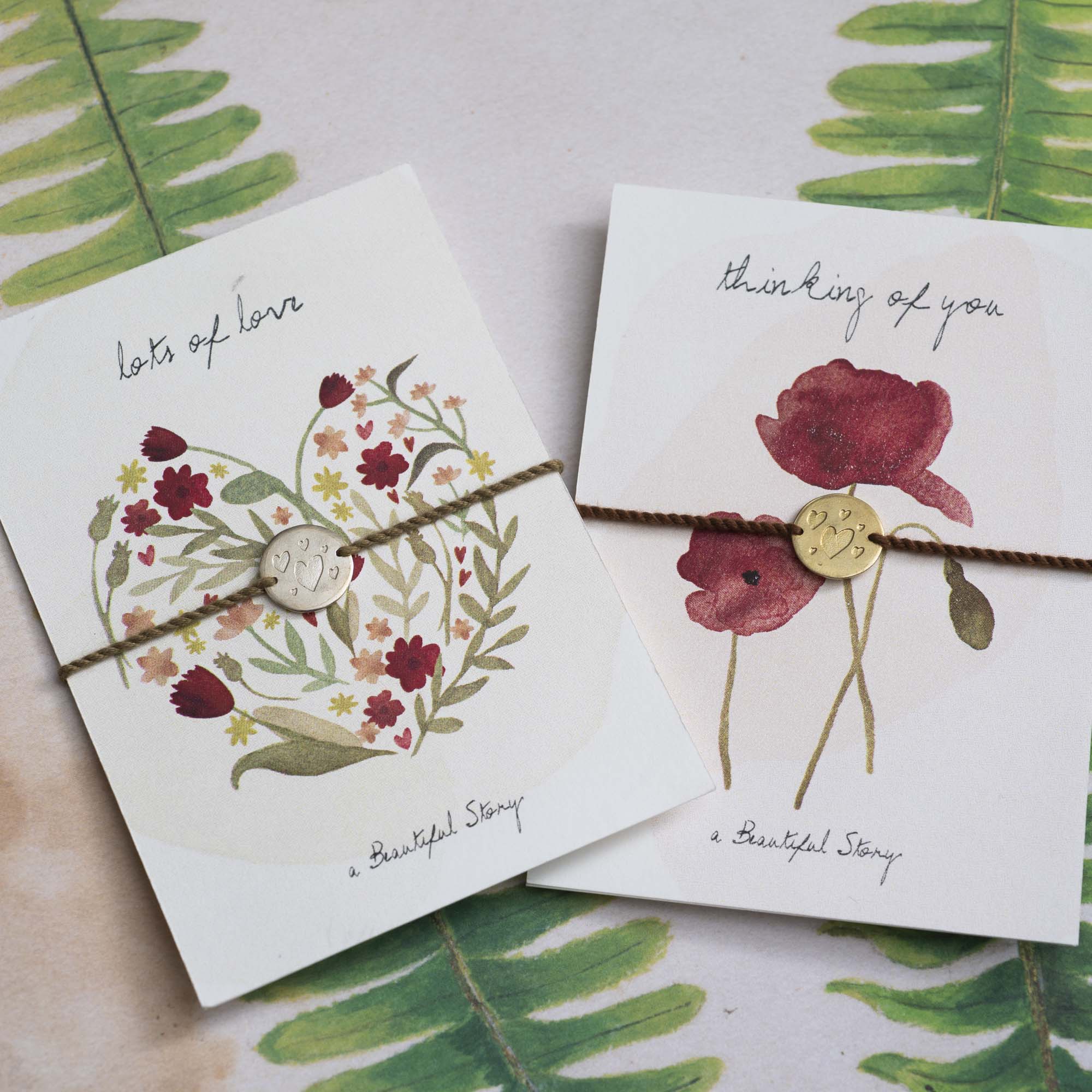 Sieraden ansichtkaart Poppy