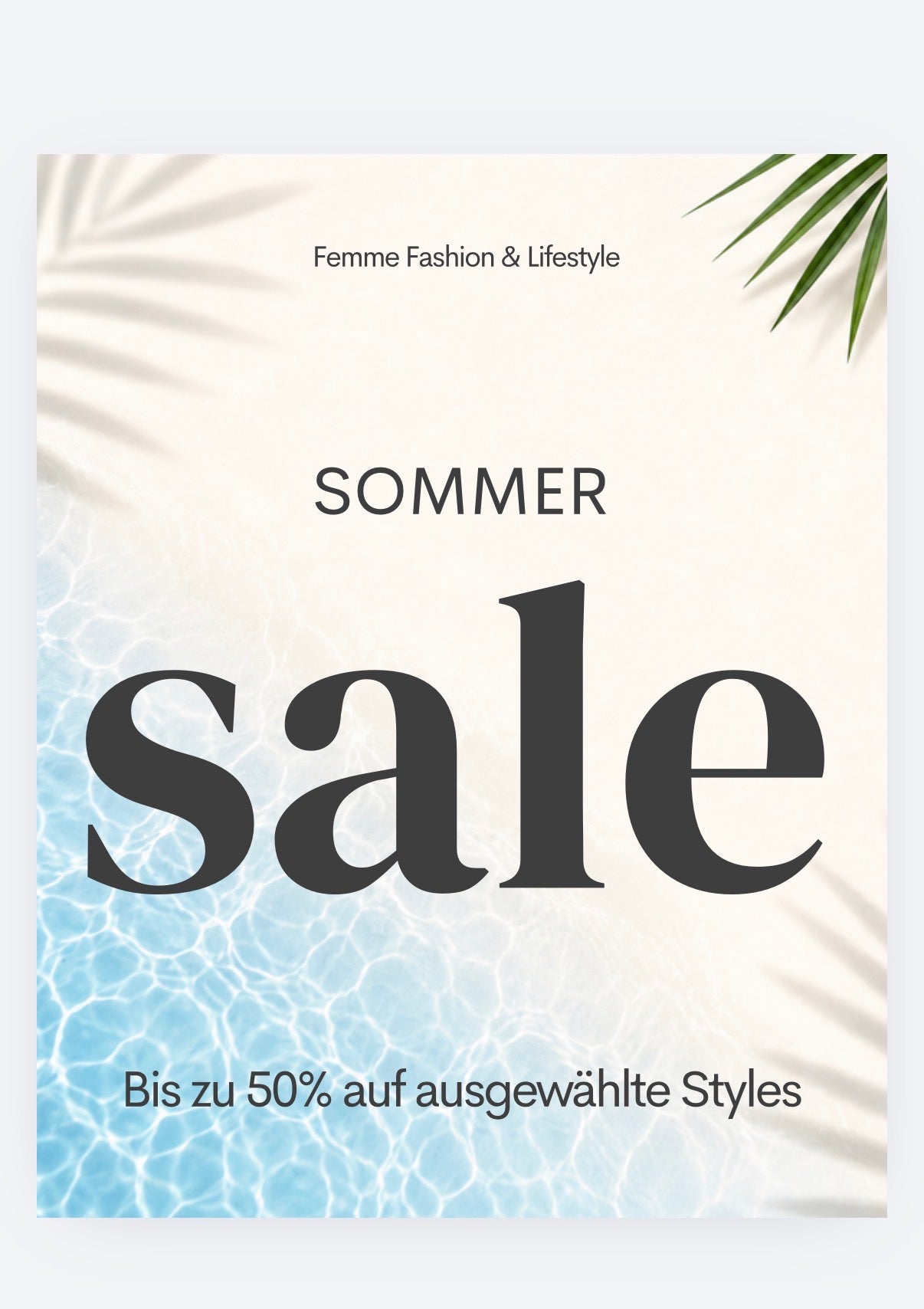 Sommer Sale | Bis zu 50% Rabatt | Femme Fashion & Lifestyle