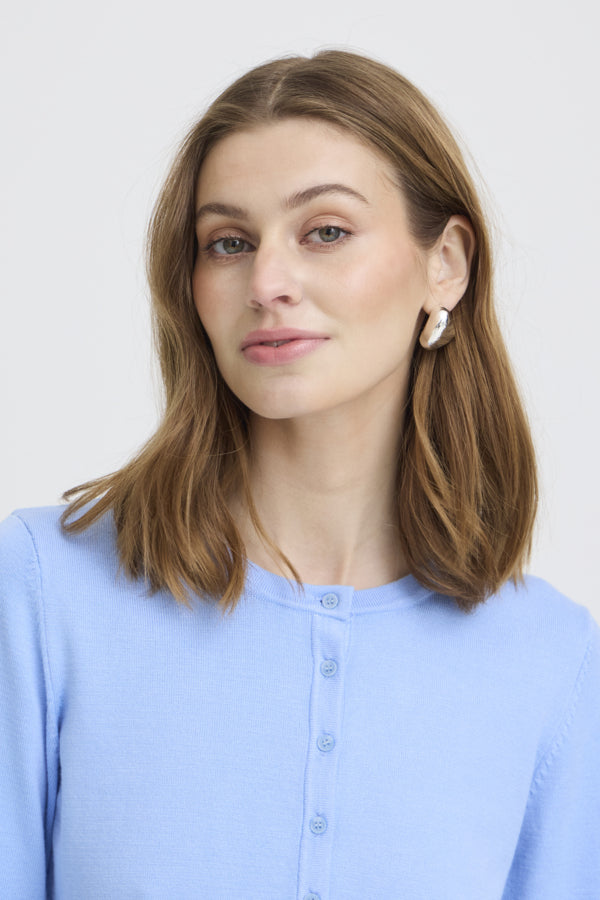 IHLULS O-NECK Cardigan Powder Blue