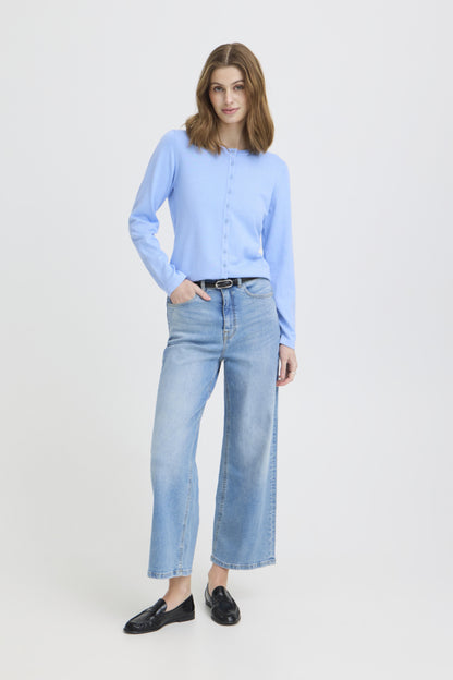 IHLULS O-NECK Cardigan Powder Blue