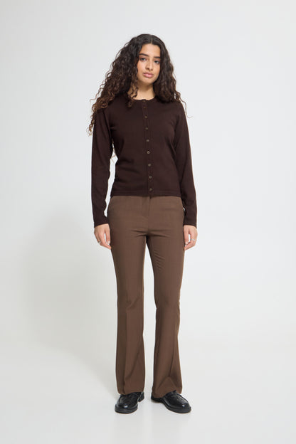 IHLULS O-NECK Cardigan Chocolate Torte