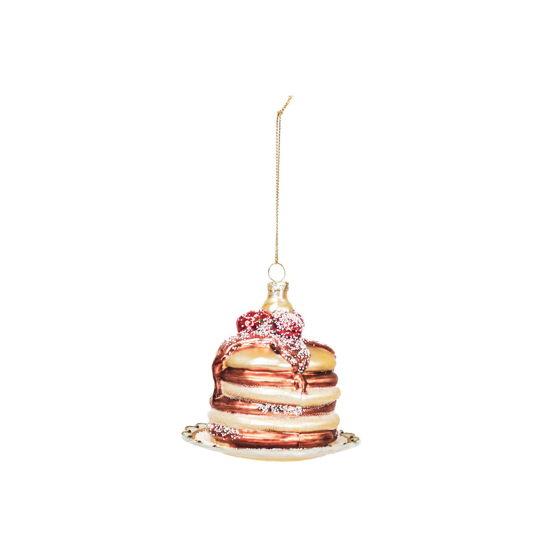 Weihnachtskügel   - Pancake - Glass - 10x10x9,5cm