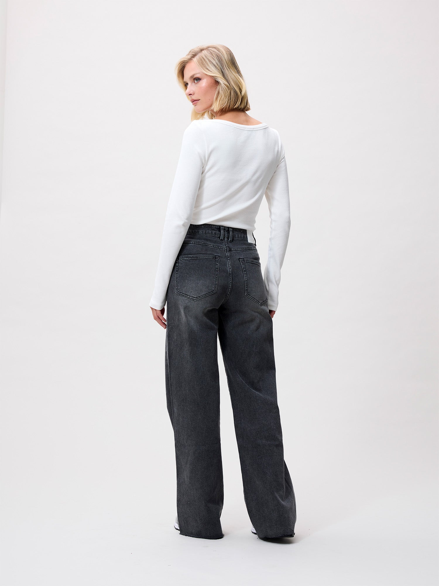 Loose fit jeans Donkergrijs