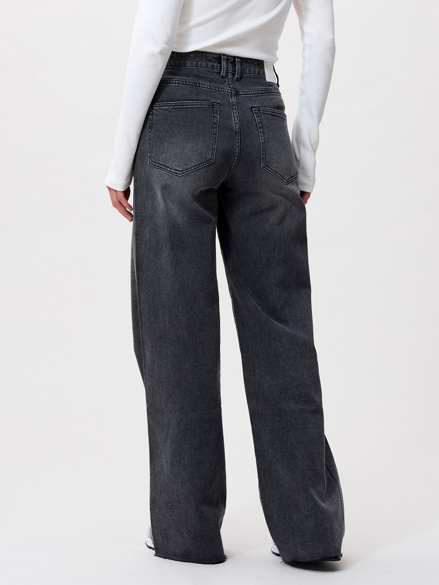 Loose fit jeans Donkergrijs