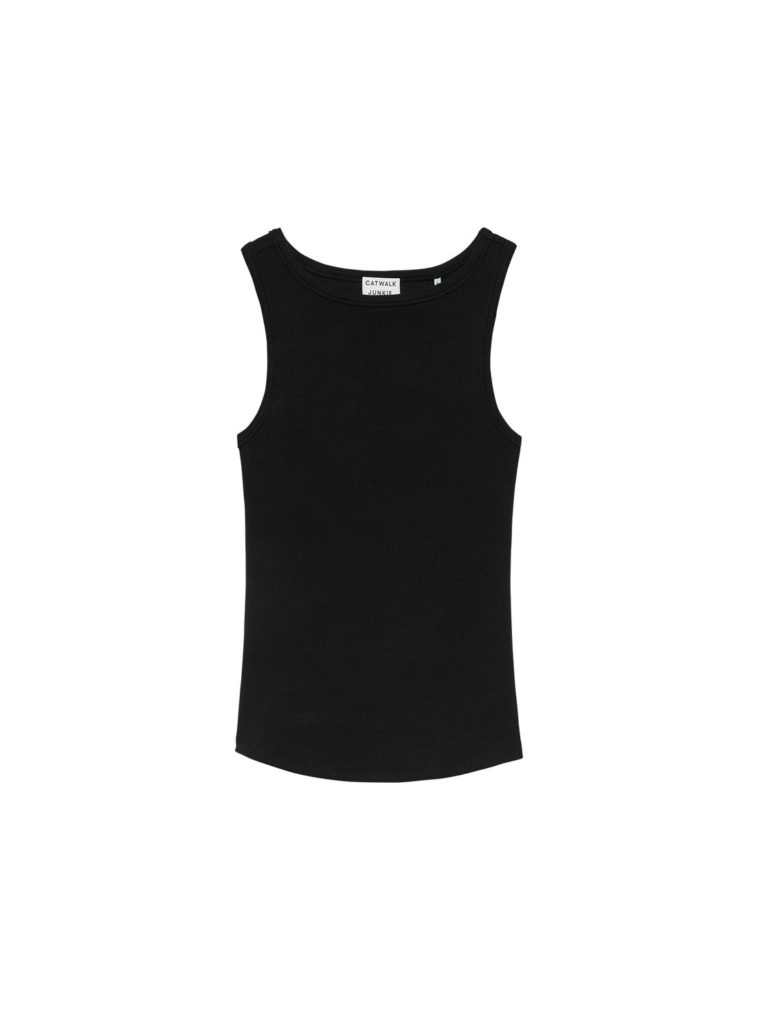 Classic rib singlet Black