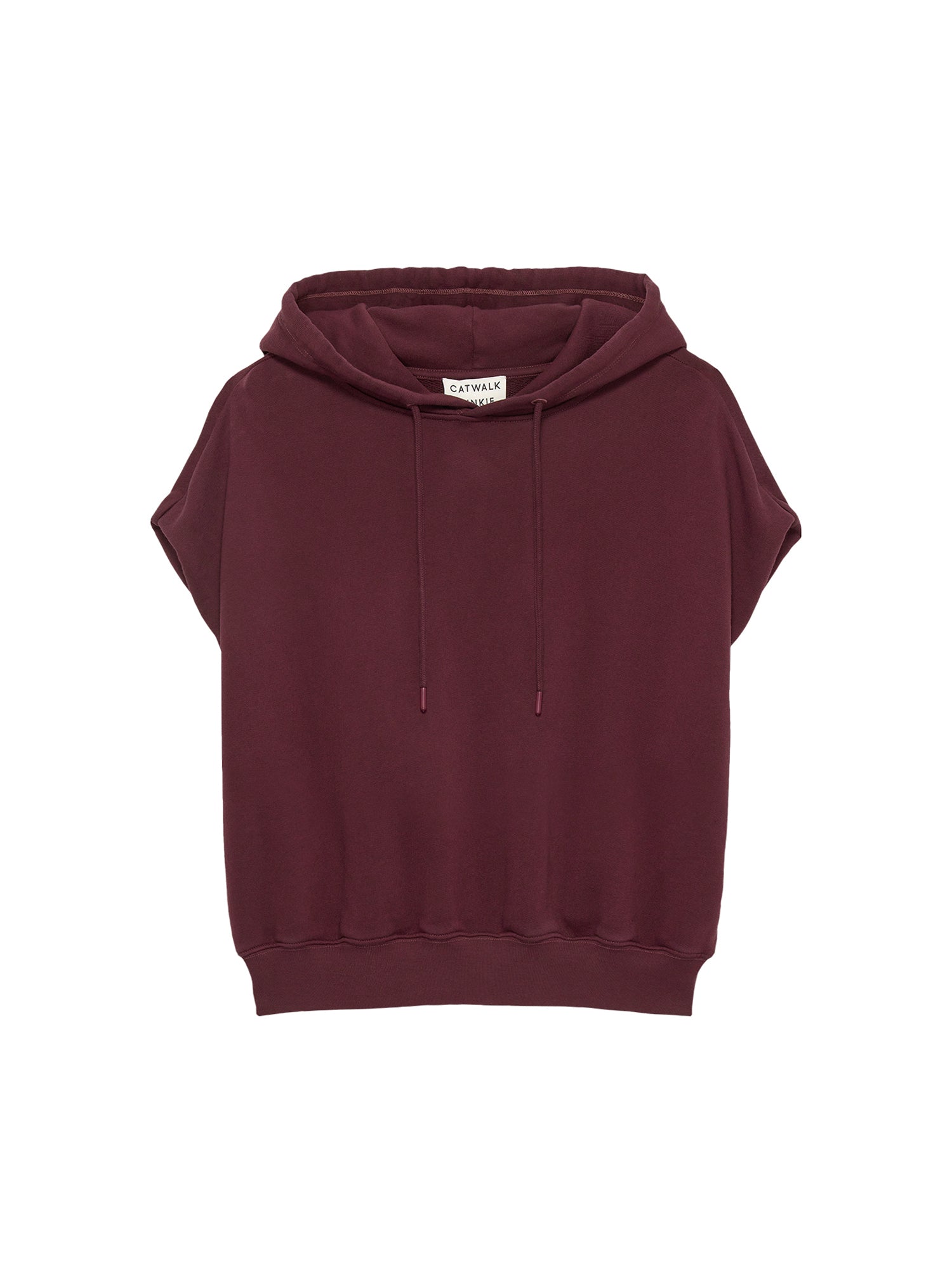 Sleeveless sweater with hoodie Winetasting