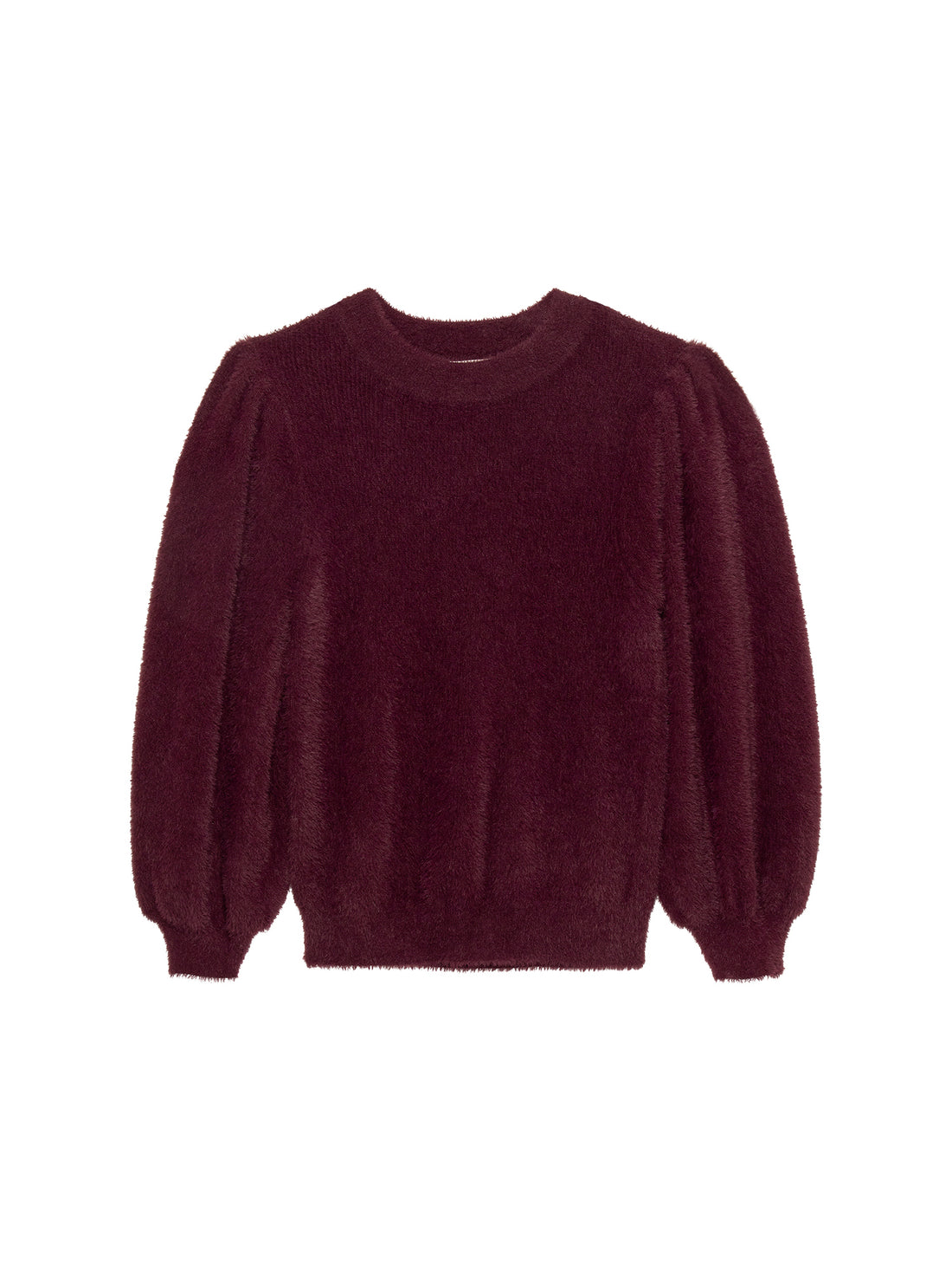 Fuzzy puff sleeve knit Winetasting