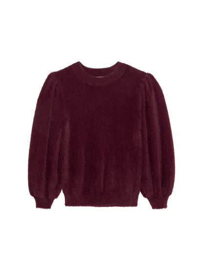 Fuzzy puff sleeve knit Winetasting