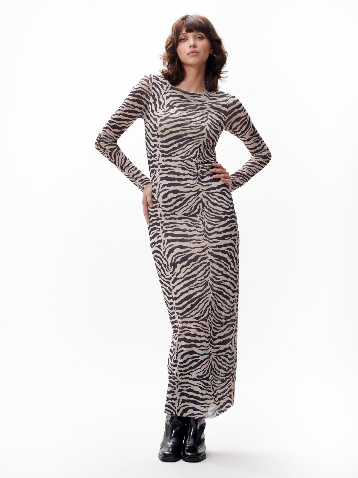 Mesh-zebra-jurk