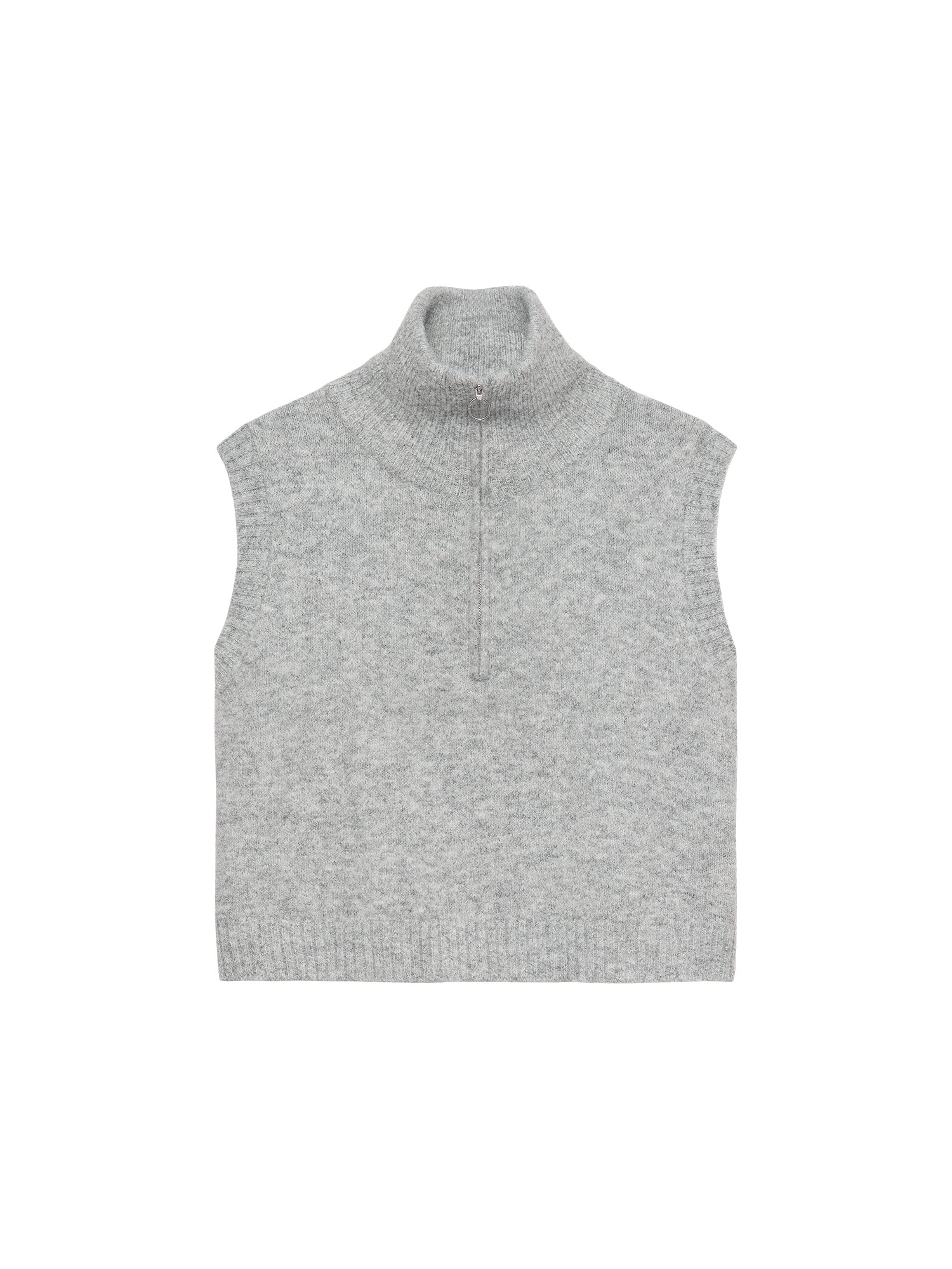 Half zip vest Grey Melange