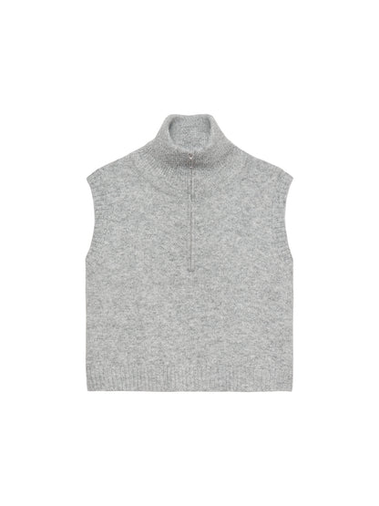 Half zip vest Grey Melange