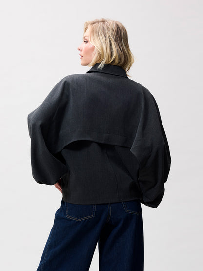 Cape jacket Dark Grey Melange
