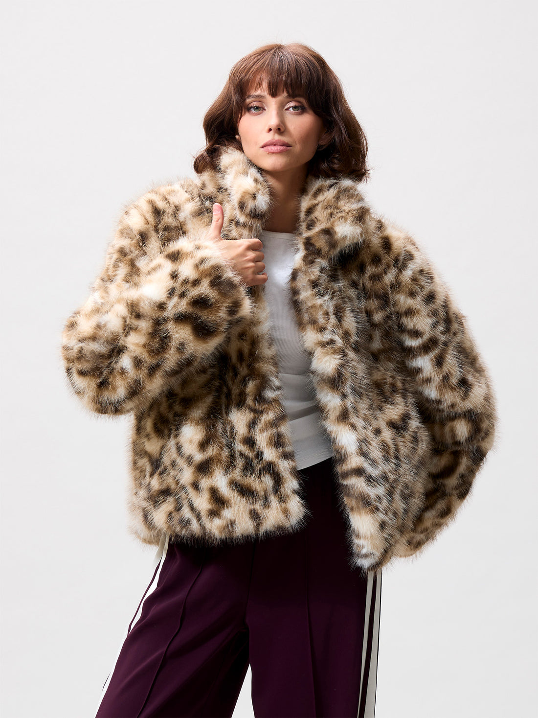 Leopard fur jacket Fake Fur