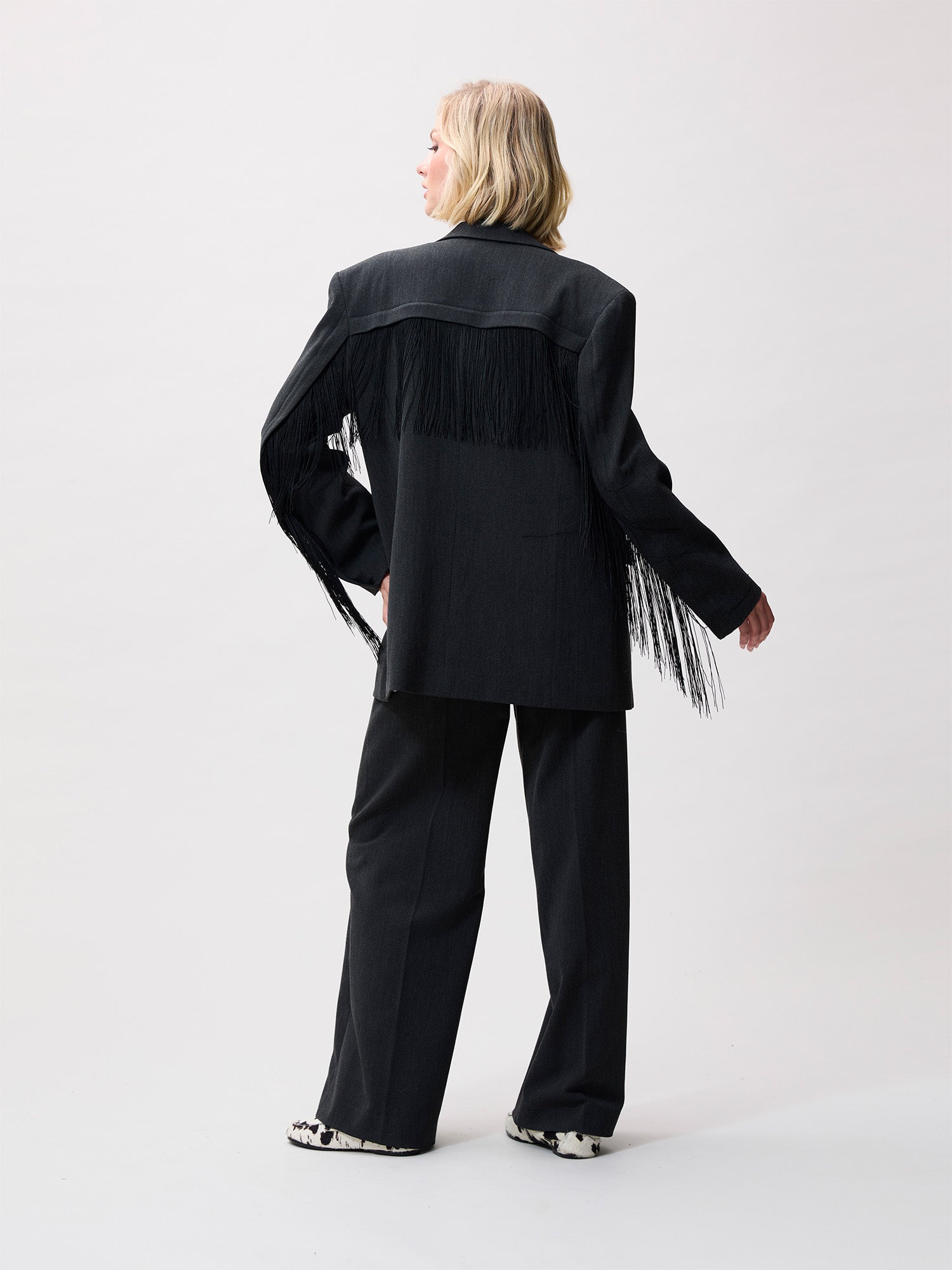 Joggingbroek donkergrijs melange