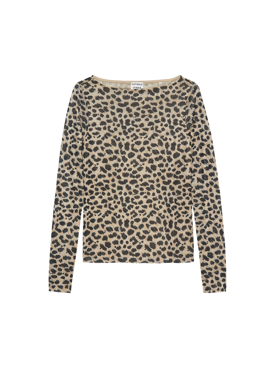 Cheetah mesh long sleeve Cement