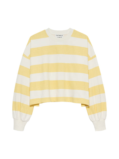 Oversized striped long sleeve Mellow Yellow