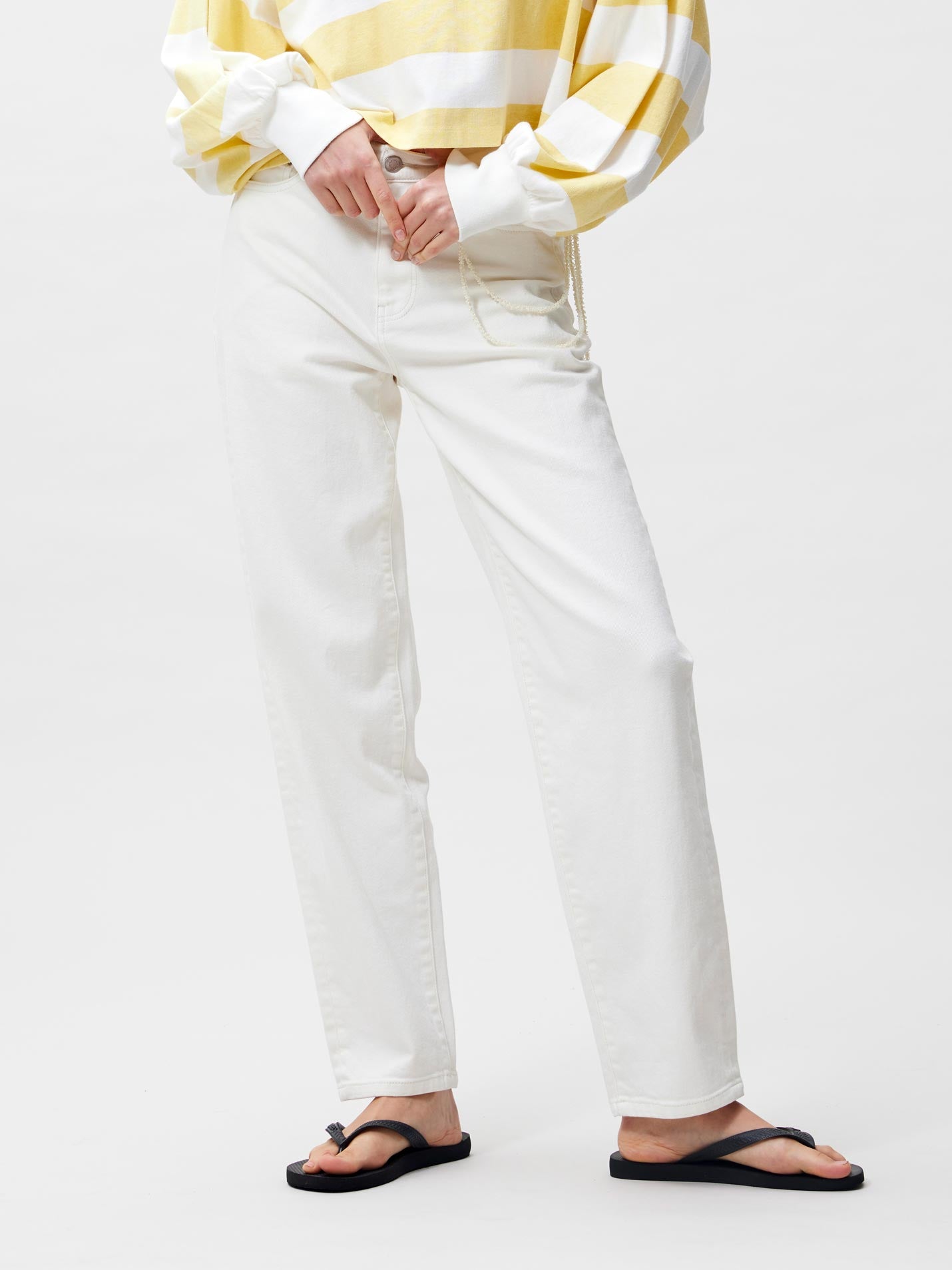 Barrel fit jeans Star White