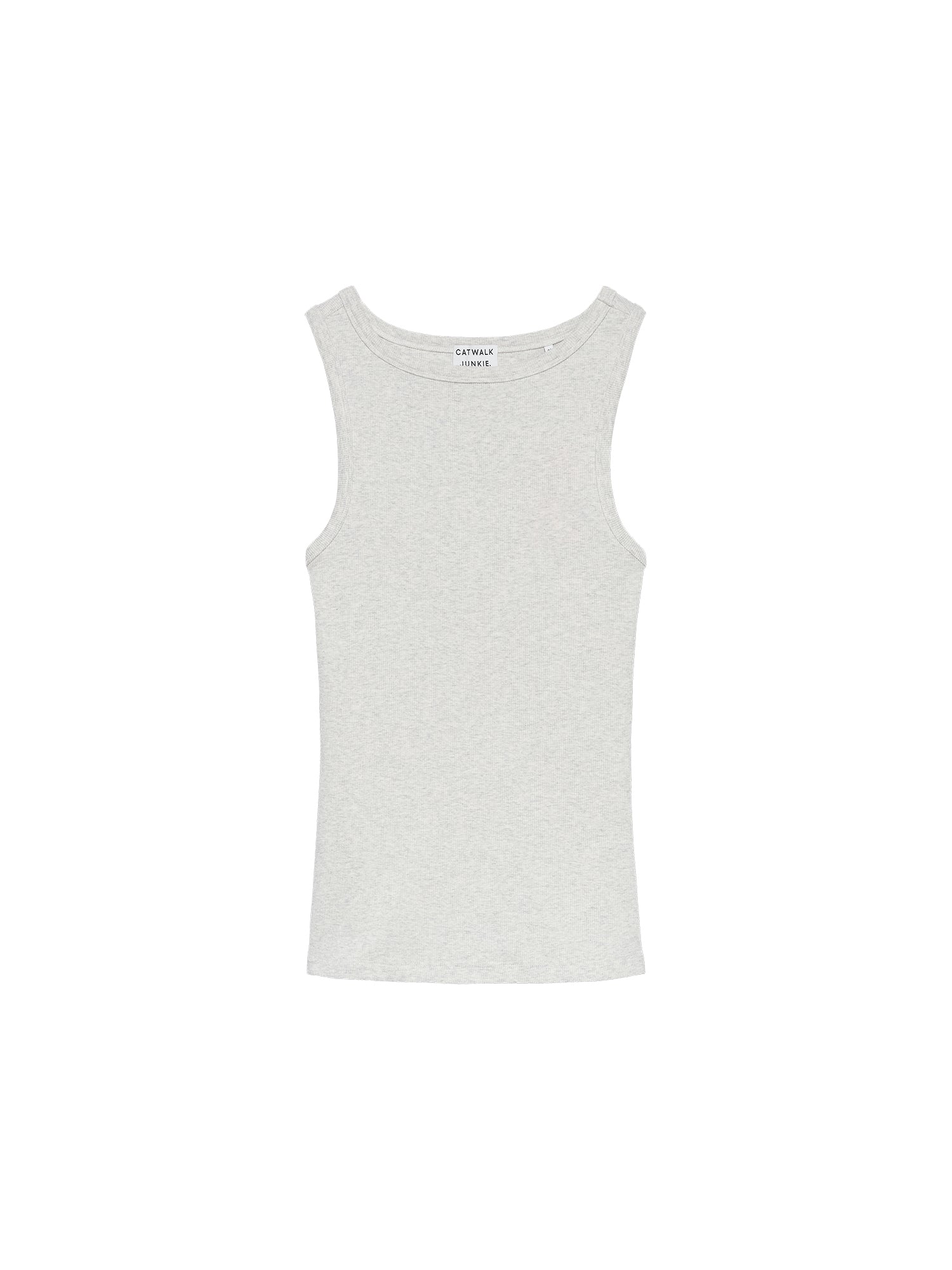 Classic rib singlet Light Grey Melange