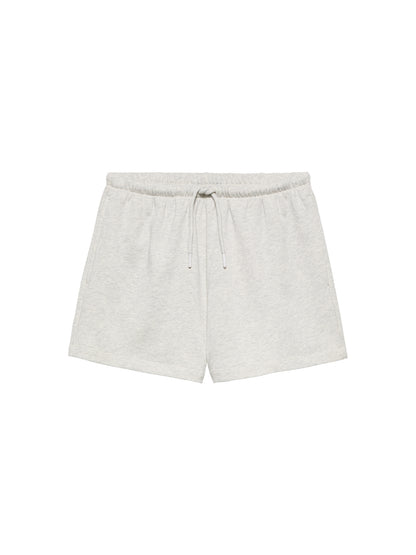 Pull on sweat short Light Grey Melange