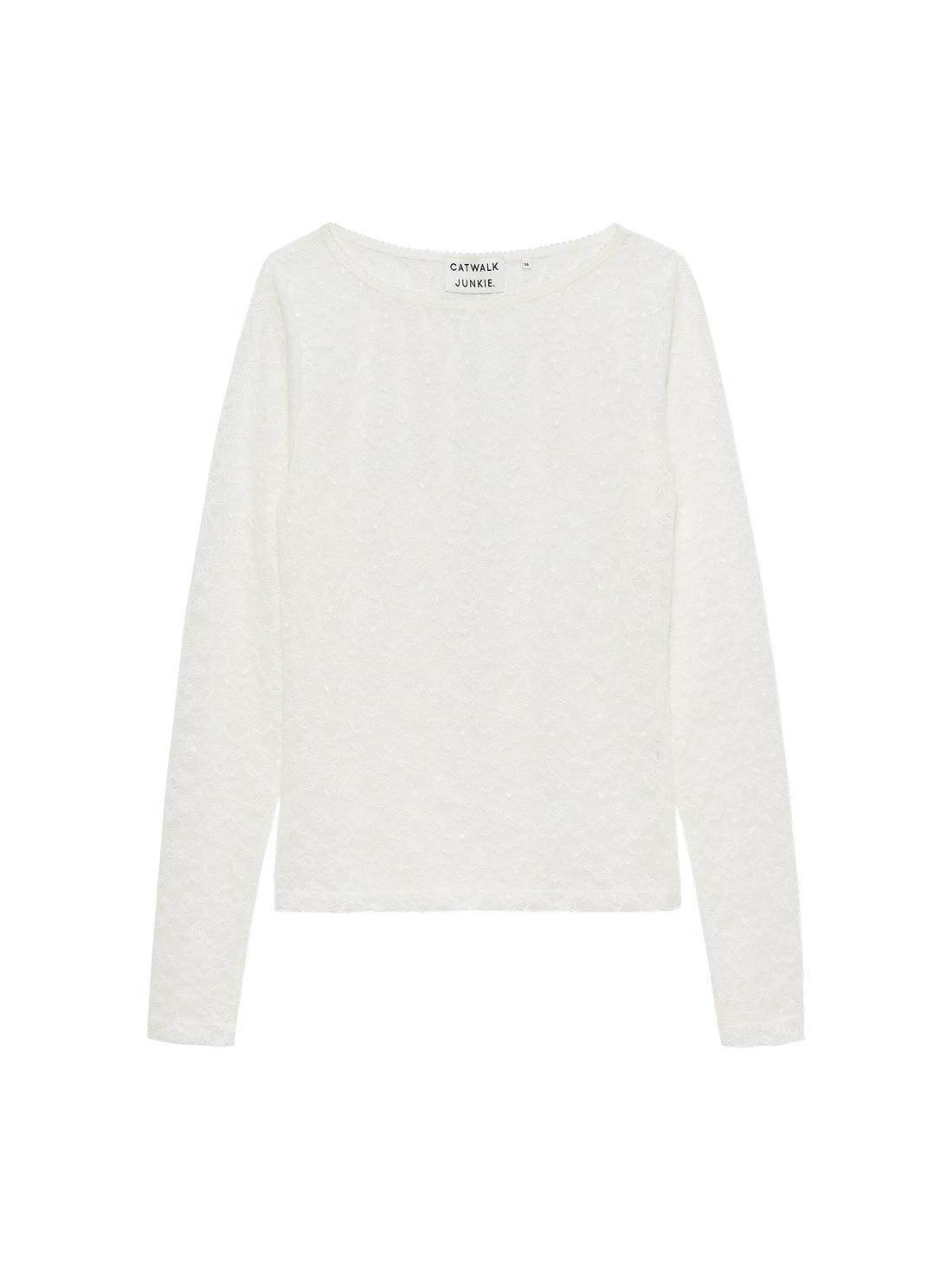 Lace long sleeve Egret