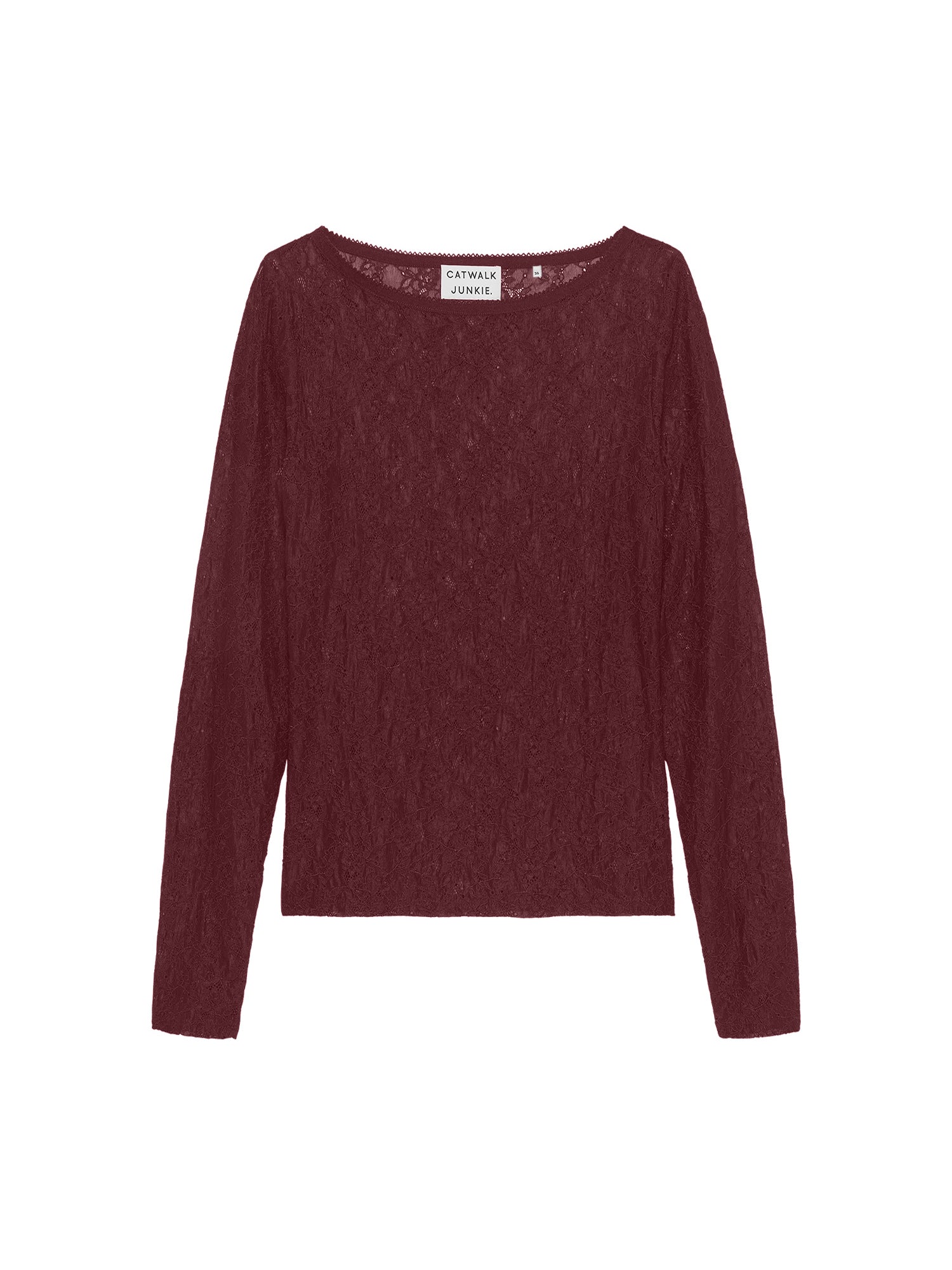 Lace long sleeve Merlot