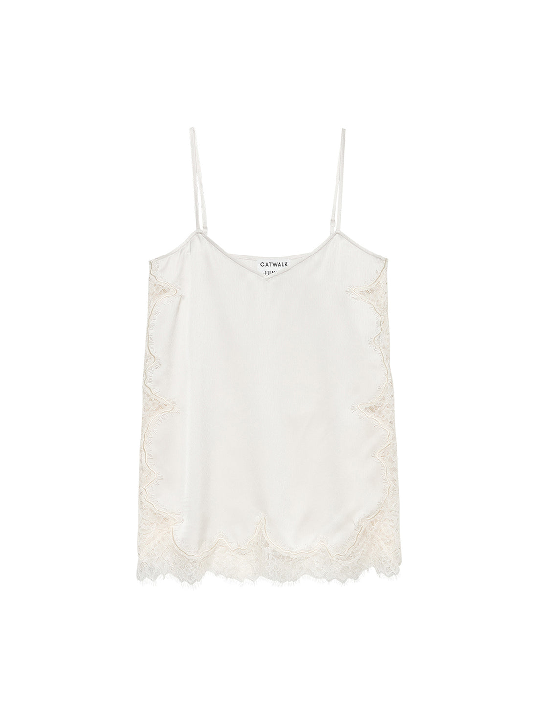 Lace spaghetti top Cream