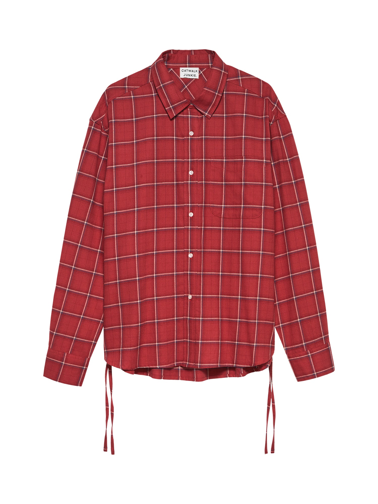 Blouse met ruitpatroon rood
