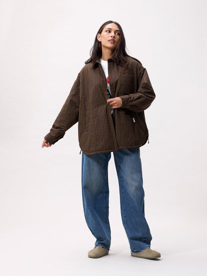 Light padded check jacket Mossy