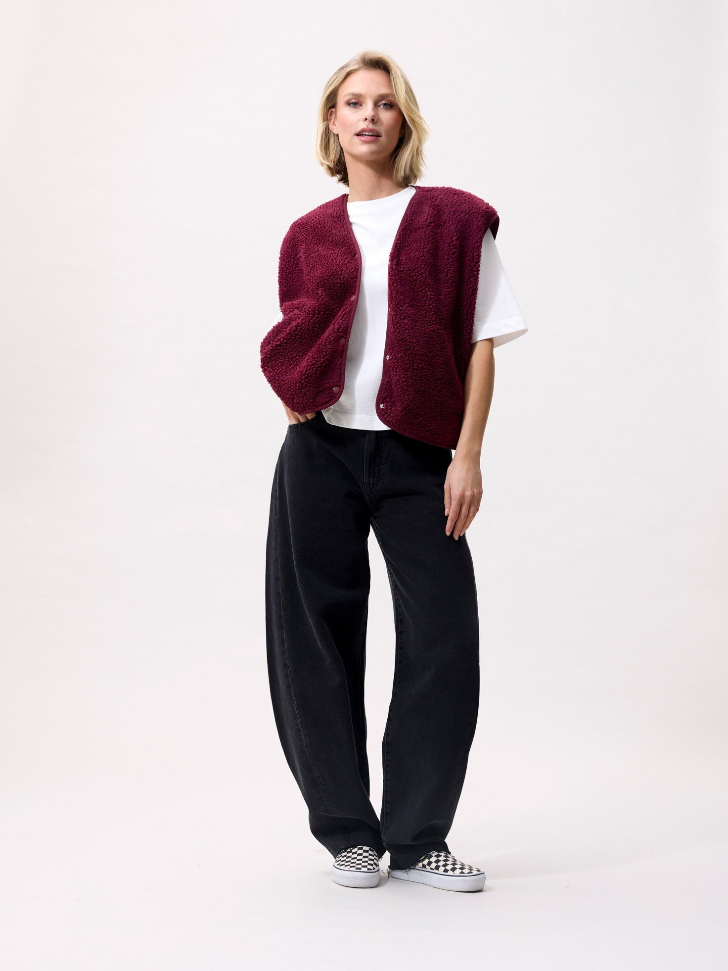Teddy bodywarmer Merlot