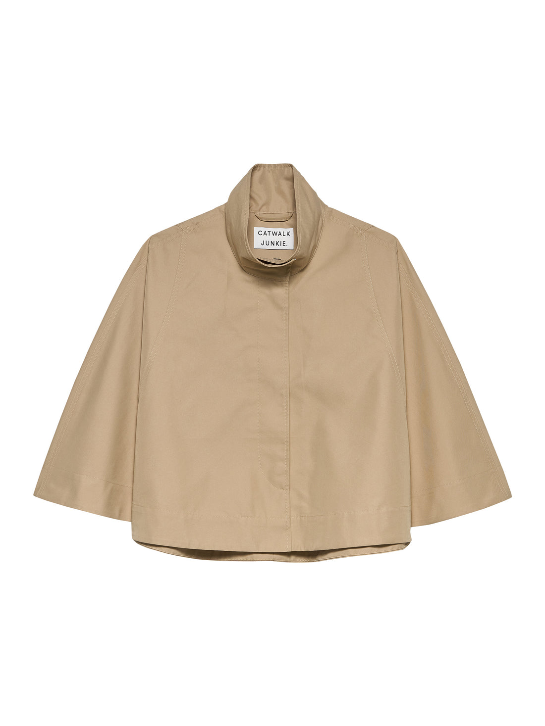 Funnel neck cape jacket Incense